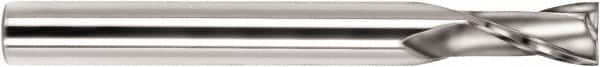 SGS - 14mm, 35mm LOC, 16mm Shank Diam, 120mm OAL, 2 Flute, Solid Carbide Square End Mill - Single End, Uncoated, Spiral Flute, 30° Helix, Centercutting, Right Hand Cut, Right Hand Flute, Series 59M - Americas Industrial Supply