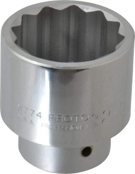 Proto - 2-5/16", 1" Drive, Standard Hand Socket - 12 Points, 3-17/64" OAL, Alloy Steel, Satin Finish - Americas Industrial Supply