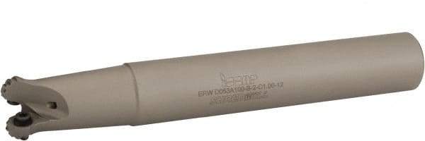 Iscar - 0.53" Cutting Diam, 1" Shank Diam, 1" Max Depth of Cut, Straight Shank Indexable Copy End Mill - 2 Inserts, RC.. 1206 Insert, ERW Toolholder, Through Coolant - Americas Industrial Supply