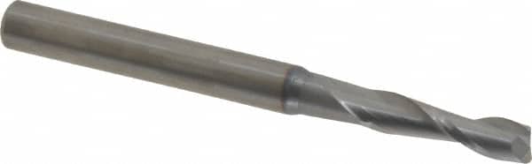 OSG - 5/32", 9/16" LOC, 3/16" Shank Diam, 2" OAL, 2 Flute, Solid Carbide Square End Mill - Single End, TiCN Finish, Spiral Flute, 30° Helix, Centercutting, Right Hand Cut, Right Hand Flute, Series 402 - Americas Industrial Supply