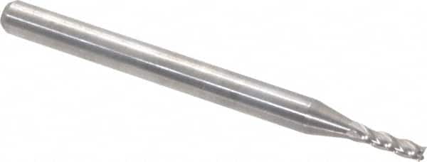 OSG - 1.5mm, 5mm LOC, 3mm Shank Diam, 39mm OAL, 4 Flute, Solid Carbide Square End Mill - Single End, Uncoated, Spiral Flute, 30° Helix, Centercutting, Right Hand Cut, Right Hand Flute, Series 404 - Americas Industrial Supply