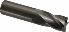 OSG - 22mm, 38mm LOC, 22mm Shank Diam, 102mm OAL, 4 Flute, Solid Carbide Square End Mill - Single End, Uncoated, Spiral Flute, 30° Helix, Centercutting, Right Hand Cut, Right Hand Flute, Series 404 - Americas Industrial Supply
