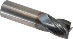 OSG - 3/4", 1" LOC, 3/4" Shank Diam, 3" OAL, 4 Flute, Solid Carbide Square End Mill - Single End, TiAlN Finish, Spiral Flute, 30° Helix, Centercutting, Right Hand Cut, Right Hand Flute, Series 414 - Americas Industrial Supply