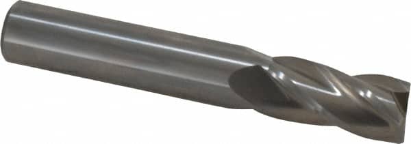 OSG - 12mm, 25mm LOC, 12mm Shank Diam, 76mm OAL, 4 Flute, Solid Carbide Square End Mill - Single End, Uncoated, Spiral Flute, 30° Helix, Centercutting, Right Hand Cut, Right Hand Flute, Series 404 - Americas Industrial Supply