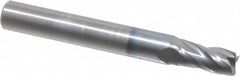 OSG - 7/32", 7/16" LOC, 1/4" Shank Diam, 2" OAL, 4 Flute, Solid Carbide Square End Mill - Single End, TiCN Finish, Spiral Flute, 30° Helix, Centercutting, Right Hand Cut, Right Hand Flute, Series 414 - Americas Industrial Supply
