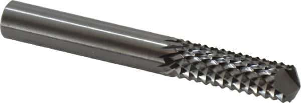 OSG - 5/16" Diam, 1" LOC, Drill Point End, Solid Carbide Diamond Pattern Router Bit - Right Hand Cut, 2-1/2" OAL, 5/16" Shank Diam, Use on Fiberglass - Americas Industrial Supply