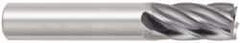 OSG - 5/8", 1-1/4" LOC, 5/8" Shank Diam, 3-1/2" OAL, 6 Flute, Solid Carbide Square End Mill - Single End, Uncoated, Spiral Flute, 30° Helix, Centercutting, Right Hand Cut, Right Hand Flute, Series 461 - Americas Industrial Supply