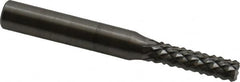 OSG - 3/16" Diam, 5/8" LOC, Burr End, Solid Carbide Diamond Pattern Router Bit - Right Hand Cut, 2" OAL, 1/4" Shank Diam, Use on Fiberglass - Americas Industrial Supply