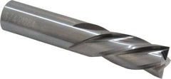 OSG - 3/4", 1-1/2" LOC, 3/4" Shank Diam, 4" OAL, 4 Flute, Solid Carbide Square End Mill - Single End, Uncoated, Spiral Flute, 30° Helix, Centercutting, Right Hand Cut, Left Hand Flute, Series 447 - Americas Industrial Supply