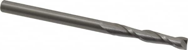 OSG - 5mm, 32mm LOC, 5mm Shank Diam, 76mm OAL, 2 Flute, Solid Carbide Square End Mill - Single End, Uncoated, Spiral Flute, 30° Helix, Centercutting, Right Hand Cut, Right Hand Flute, Series 482 - Americas Industrial Supply