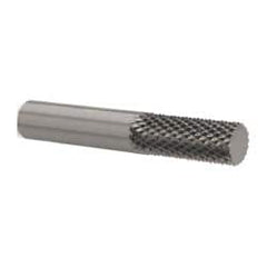 OSG - 1/2" Diam, 1" LOC, Plain End, Solid Carbide Diamond Pattern Router Bit - Right Hand Cut, 2-1/2" OAL, 1/2" Shank Diam, Use on Fiberglass - Americas Industrial Supply