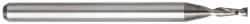 OSG - 1.52mm, 0.188" LOC, 1/8" Shank Diam, 1-1/2" OAL, 2 Flute, Solid Carbide Square End Mill - Single End, Uncoated, Spiral Flute, 30° Helix, Centercutting, Right Hand Cut, Right Hand Flute, Series 492 - Americas Industrial Supply