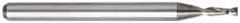 OSG - 1.52mm, 0.188" LOC, 1/8" Shank Diam, 1-1/2" OAL, 2 Flute, Solid Carbide Square End Mill - Single End, Uncoated, Spiral Flute, 30° Helix, Centercutting, Right Hand Cut, Right Hand Flute, Series 492 - Americas Industrial Supply