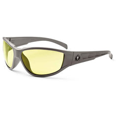 Njord Yellow Lens Matte Gray Safety Glasses - Americas Industrial Supply