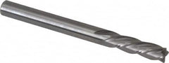 OSG - 3/16", 5/8" LOC, 3/16" Shank Diam, 2" OAL, 4 Flute, Solid Carbide Square End Mill - Single End, Uncoated, Spiral Flute, 30° Helix, Centercutting, Right Hand Cut, Left Hand Flute, Series 447 - Americas Industrial Supply