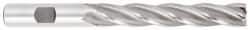 OSG - 1-1/4", 6" LOC, 1-1/4" Shank Diam, 8-1/2" OAL, 6 Flute, Cobalt Square End Mill - Single End, TiCN Finish, Spiral Flute, 30° Helix, Centercutting, Right Hand Cut, Right Hand Flute, Series 558 - Americas Industrial Supply
