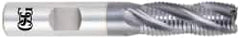 OSG - 1-1/4" Diam, Fine Pitch, 4" LOC, 6 Flute Cobalt Roughing Square End Mill - TiCN Finish, 6-1/2" OAL, 1-1/4" Shank Diam, Single End, 30° Helix - Americas Industrial Supply