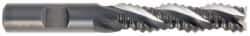 OSG - 1-1/2" Diam, Coarse Pitch, 2" LOC, 3 Flute Cobalt Roughing End Mill - Uncoated, 4-1/2" OAL, 1-1/4" Shank Diam, Single End, Centercutting, 35° Helix - Americas Industrial Supply