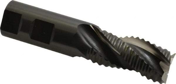 OSG - 1" Diam, Coarse Pitch, 2" LOC, 3 Flute Cobalt Roughing Square End Mill - Uncoated, 4-1/2" OAL, 1" Shank Diam, Single End, Centercutting, 35° Helix - Americas Industrial Supply