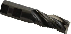 OSG - 1" Diam, Coarse Pitch, 2" LOC, 3 Flute Cobalt Roughing Square End Mill - Uncoated, 4-1/2" OAL, 1" Shank Diam, Single End, Centercutting, 35° Helix - Americas Industrial Supply