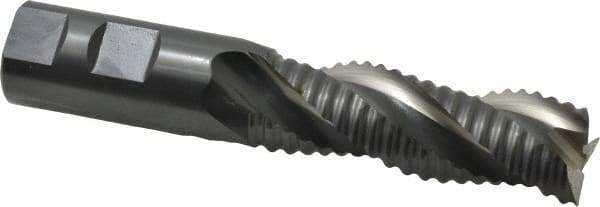 OSG - 1" Diam, Coarse Pitch, 3" LOC, 3 Flute Cobalt Roughing Square End Mill - Uncoated, 5-1/2" OAL, 1" Shank Diam, Single End, Centercutting, 35° Helix - Americas Industrial Supply