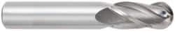 OSG - 7/8" Diam, 1-1/2" LOC, 4 Flute Solid Carbide Ball End Mill - TiCN Finish, Single End, 4" OAL, 7/8" Shank Diam, Spiral Flute - Americas Industrial Supply