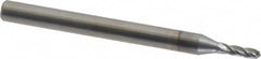 OSG - 1/16" Diam, 3/16" LOC, 4 Flute Solid Carbide Ball End Mill - TiCN Finish, Single End, 1-1/2" OAL, 1/8" Shank Diam, Spiral Flute - Americas Industrial Supply