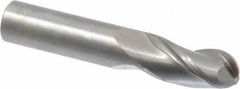 OSG - 5/8" Diam, 1-1/4" LOC, 3 Flute Solid Carbide Ball End Mill - Uncoated, Single End, 3-1/2" OAL, 5/8" Shank Diam, Spiral Flute - Americas Industrial Supply
