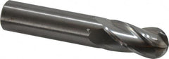 OSG - 16mm Diam, 32mm LOC, 4 Flute Solid Carbide Ball End Mill - Uncoated, Single End, 89mm OAL, 16mm Shank Diam, Spiral Flute - Americas Industrial Supply