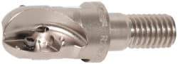 Seco - 1/2" Cut Diam, 0.43" Max Depth of Cut, 0.9" OAL, Indexable Ball Nose End Mill - M08 Modular Connection, R218.20 Toolholder, 218.20-0.250.R Insert - Americas Industrial Supply