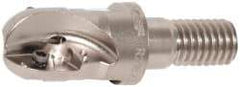 Seco - 1/2" Cut Diam, 0.43" Max Depth of Cut, 0.9" OAL, Indexable Ball Nose End Mill - M08 Modular Connection, R218.20 Toolholder, 218.20-0.250.R Insert - Americas Industrial Supply