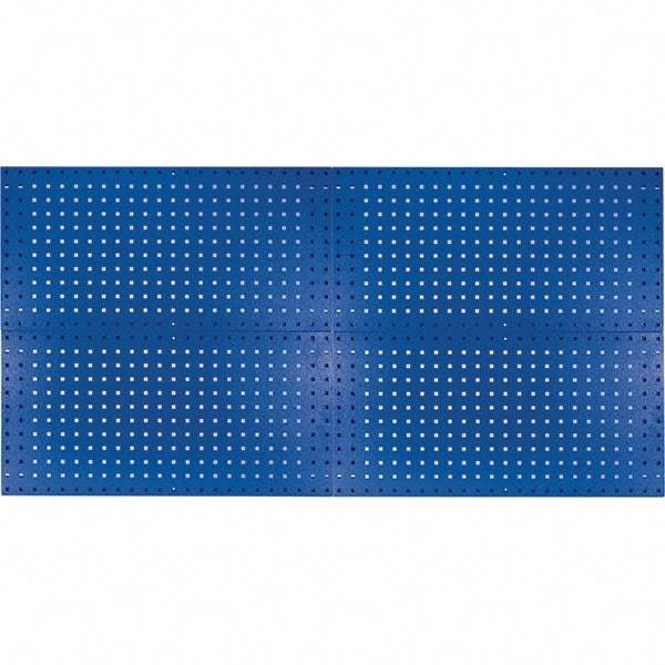Kennedy - 18" Wide x 36" High Industrial Steel Tool Peg Board System - 4 Panels, 60 Hooks, Steel, Blue - Americas Industrial Supply