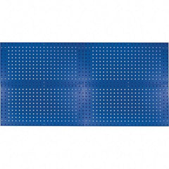 Kennedy - 18" Wide x 36" High Industrial Steel Tool Peg Board System - 4 Panels, 60 Hooks, Steel, Blue - Americas Industrial Supply