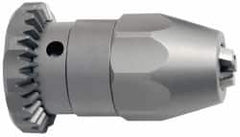 Accupro - 3/8-24, 0.3 to 3.18mm Capacity, Threaded Mount Stainless Steel Drill Chuck - Keyed & Keyless Hybrid, 27mm Sleeve Diam, 44.5mm Open Length - Exact Industrial Supply