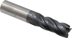 Accupro - 5/8", 1-5/8" LOC, 5/8" Shank Diam, 3-1/2" OAL, 4 Flute, Solid Carbide Square End Mill - Single End, nACRo Finish, Spiral Flute, Variable° Helix, Centercutting, Right Hand Cut, Right Hand Flute - Americas Industrial Supply