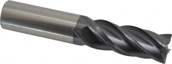 Accupro - 5/8", 4 Flute, Single End, Solid Carbide, Corner Chamfer End Mill - 3-1/2" OAL, Right Hand Flute, 1-5/8" LOC, Right Hand Cut - Americas Industrial Supply