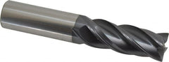 Accupro - 5/8", 4 Flute, Single End, Solid Carbide, Corner Chamfer End Mill - 3-1/2" OAL, Right Hand Flute, 1-5/8" LOC, Right Hand Cut - Americas Industrial Supply