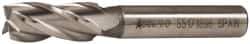 Accupro - 7/16", 1" LOC, 3/8" Shank Diam, 2-11/16" OAL, 4 Flute, Powdered Metal Square End Mill - Single End, Uncoated, Spiral Flute, 30° Helix, Centercutting, Right Hand Cut, Right Hand Flute - Americas Industrial Supply