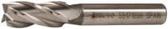 Accupro - 7/16", 1" LOC, 3/8" Shank Diam, 2-11/16" OAL, 4 Flute, Powdered Metal Square End Mill - Single End, Uncoated, Spiral Flute, 30° Helix, Centercutting, Right Hand Cut, Right Hand Flute - Americas Industrial Supply