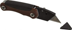 Paramount - Fixed Folding Utility Knife - 2-3/8" Blade, Molded Rubberized Handle, 1 Blade Included - Americas Industrial Supply