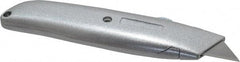 Paramount - Retractable Utility Knife - 2-3/8" Blade, Zinc Handle, 2 Blades Included - Americas Industrial Supply