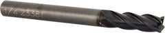 OSG - 1/4", 4 Flute, Single End, Solid Carbide, 0.02" Corner Radius End Mill - 2-1/2" OAL, 35° Helix, Right Hand Flute, 3/4" LOC, Right Hand Cut - Americas Industrial Supply