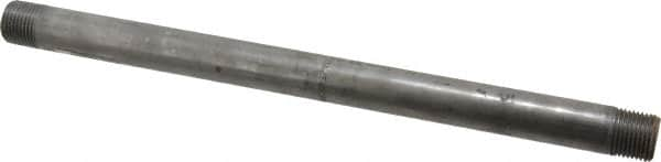 Value Collection - Schedule 160, 1/2" Diam x 12" Long Black Pipe Nipple - Threaded - Americas Industrial Supply