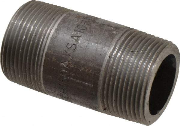 Value Collection - Schedule 160, 1-1/4" Diam x 3" Long Black Pipe Nipple - Threaded - Americas Industrial Supply