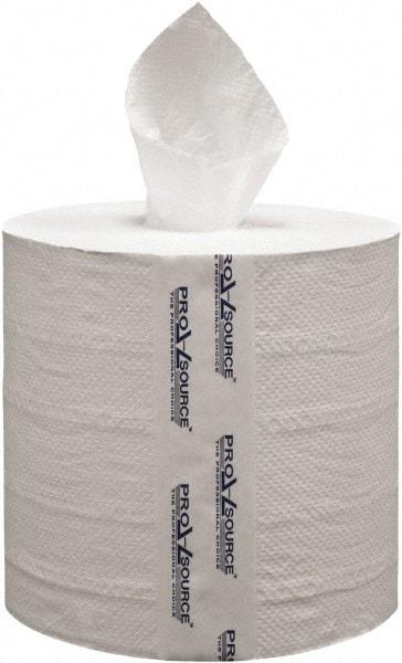 PRO-SOURCE - Center Pull Roll of 2 Ply White Paper Towels - 8-1/4" Wide, 15' Roll Length - Americas Industrial Supply