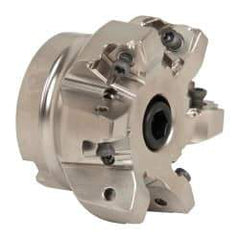 Seco - 6 Inserts, 2-1/2" Cut Diam, 3/4" Arbor Diam, 0.295" Max Depth of Cut, Indexable Square-Shoulder Face Mill - 0/90° Lead Angle, 1.57" High, XNEX 0806.. Insert Compatibility, Through Coolant, Series Square 6 - Americas Industrial Supply