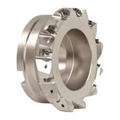 Seco - 12 Inserts, 6" Cut Diam, 2" Arbor Diam, 0.295" Max Depth of Cut, Indexable Square-Shoulder Face Mill - 0/90° Lead Angle, 2.48" High, XNEX 0806.. Insert Compatibility, Through Coolant, Series Square 6 - Americas Industrial Supply