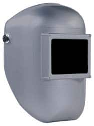North - 5-1/4" Window Width x 4" Window Height, 10 Shade Fixed Front Welding Helmet - Gray Plastic - Americas Industrial Supply
