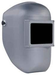 North - 5-1/4" Window Width x 4" Window Height, 10 Shade Fixed Front Welding Helmet - Gray Plastic - Americas Industrial Supply
