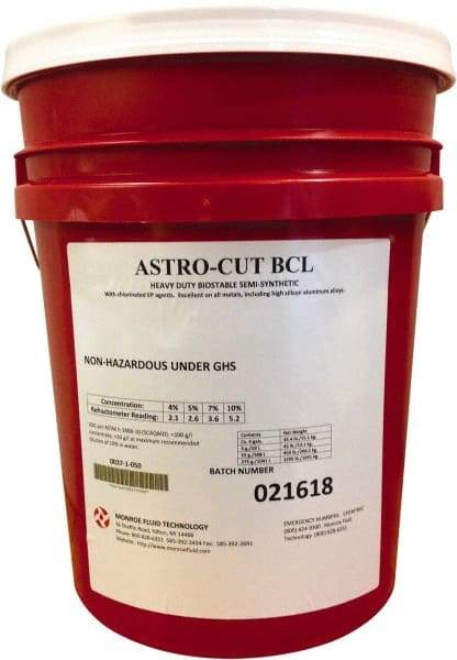 Monroe Fluid Technology - 5 Gal Pail Cutting & Grinding Fluid - Semisynthetic - Americas Industrial Supply